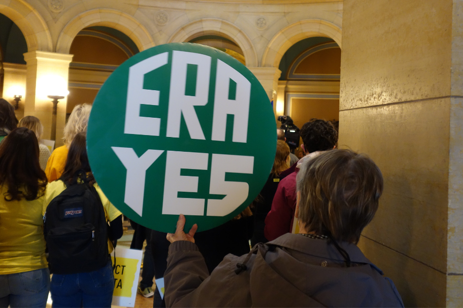 Pro-ERA rally in the capitol rotunda in February.