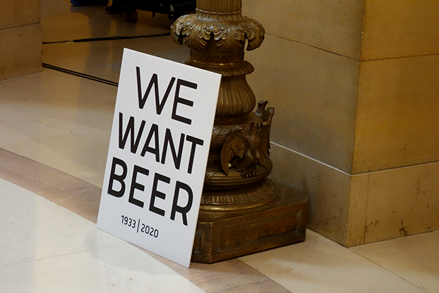 We Want Beer Sign