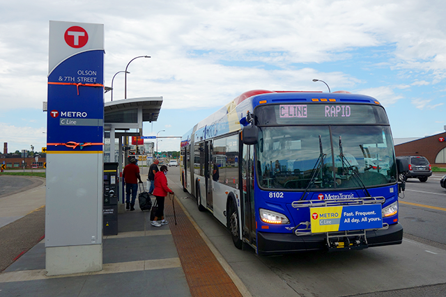 Metro Transit already operates two BRT lines: the A Line and the C Line, shown above.