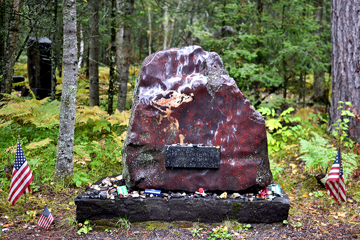 The memorial for Paul and Sheila Wellstone near Eveleth on September 24, 2022.